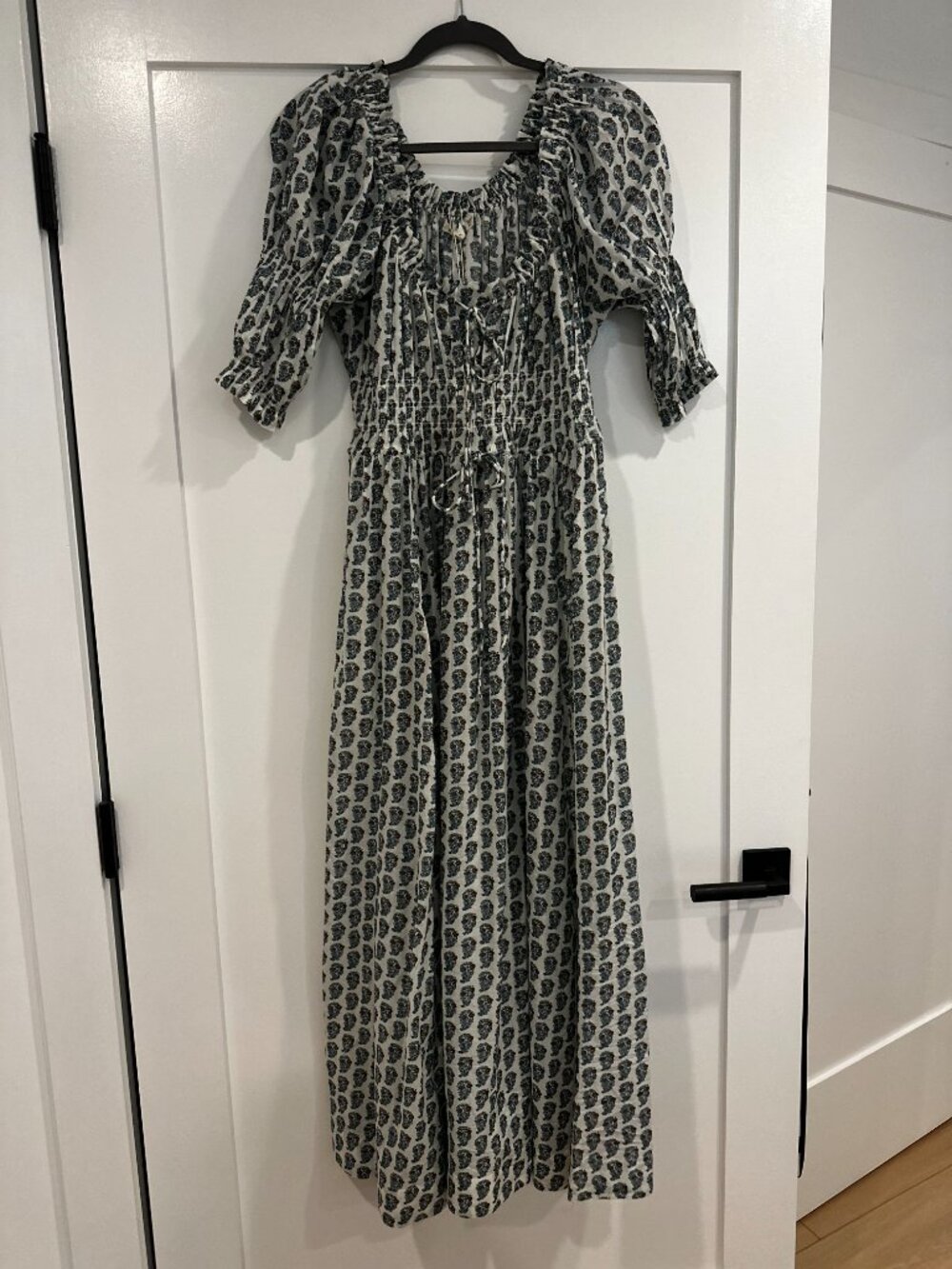 Doen Ischia Midi Dress Sea Salt Paisley Bouquet NWT M - Picture 2 of 5